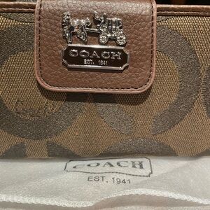 Coach Brown and Tan Wallet